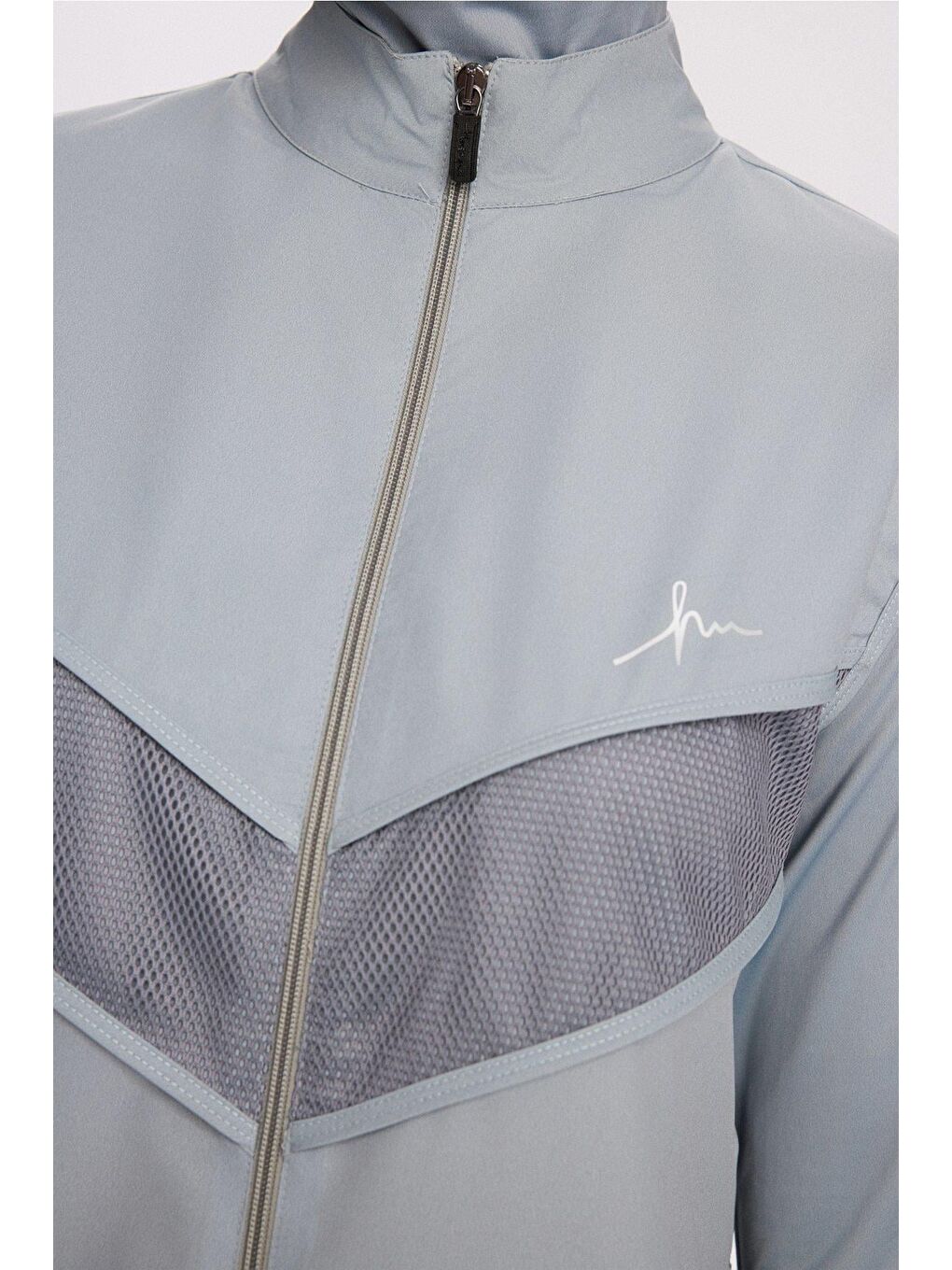 Turkuaz File Detaylı Açık Mavi 5 Parça Tam Tesettür Mayo Takımı 2853-1