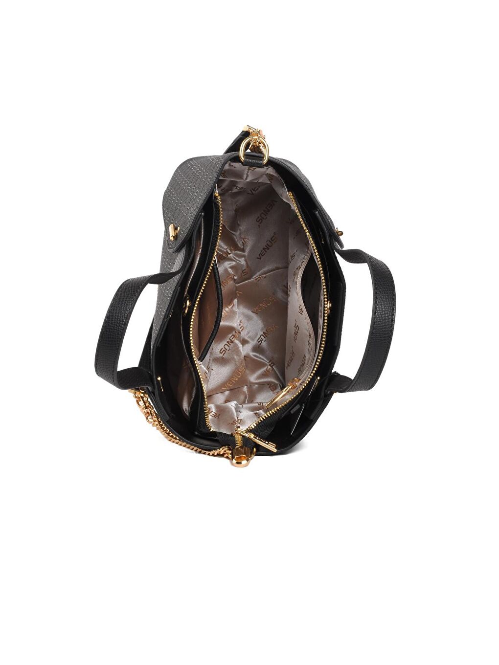 Siyah Kadın El ve Omuz Çantası 2390012Y-3