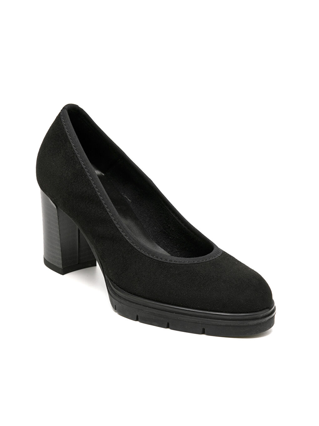 Siyah Kadın Topuklu / Stiletto 483700 3700 Camoscio Nero