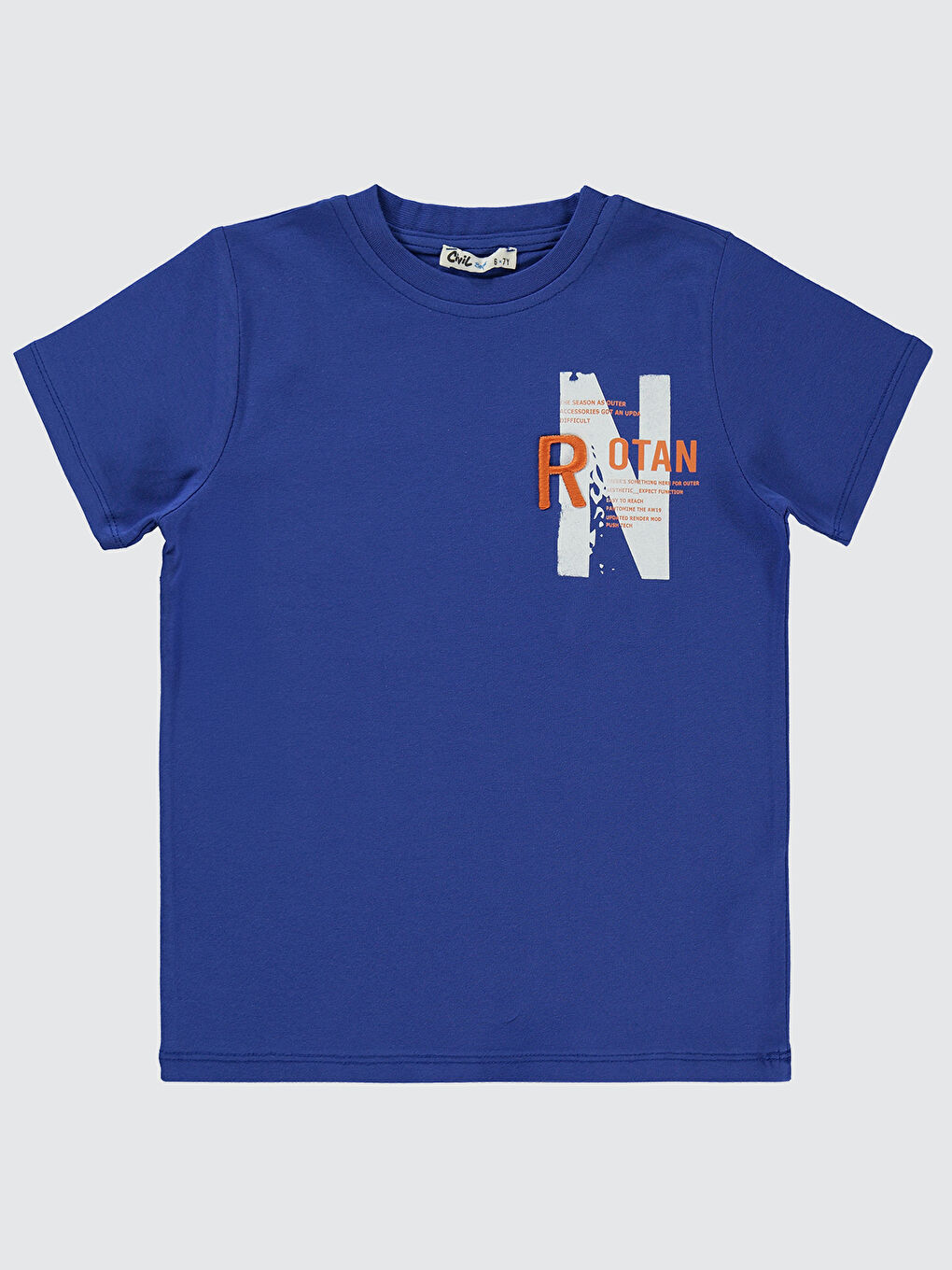 Boys Erkek Çocuk Tişört 6-9 Yaş Saks Mavisi