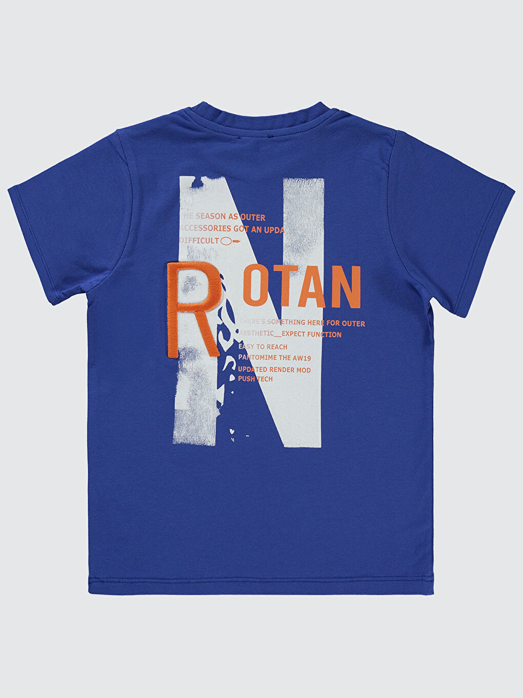 Boys Erkek Çocuk Tişört 6-9 Yaş Saks Mavisi-1