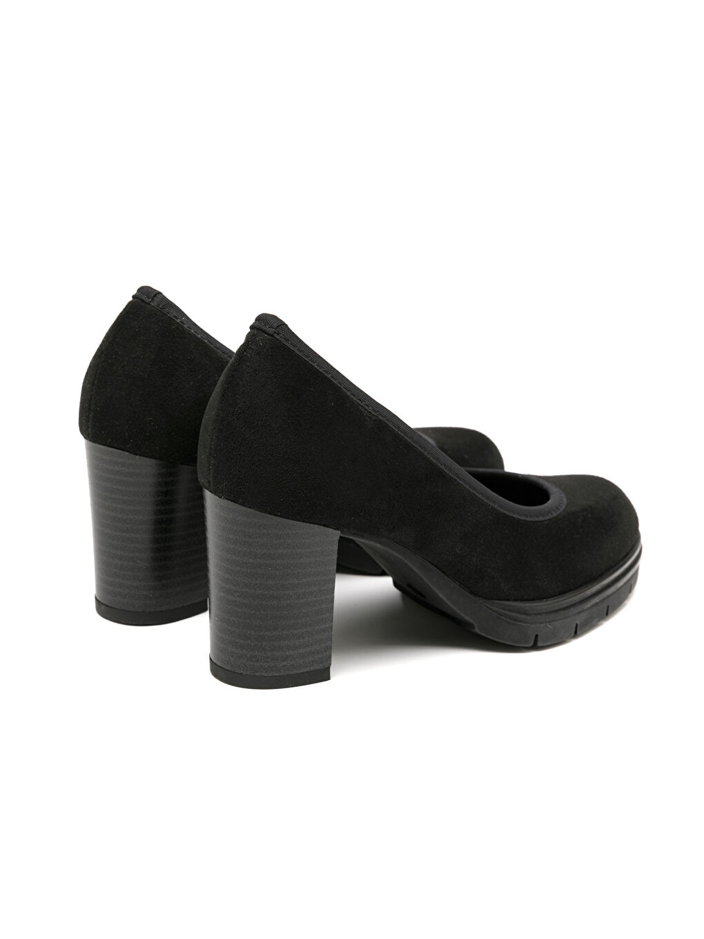 Siyah Kadın Topuklu / Stiletto 483700 3700 Camoscio Nero-3