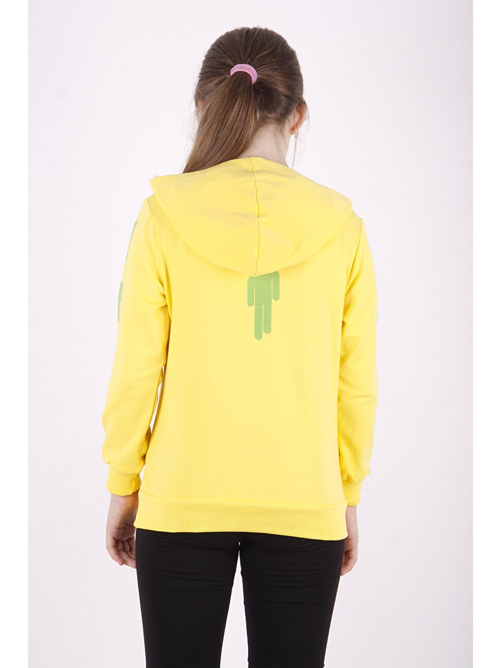 Sarı Kız Çocuk Billie Eilish Baskılı Sweatshirt-1