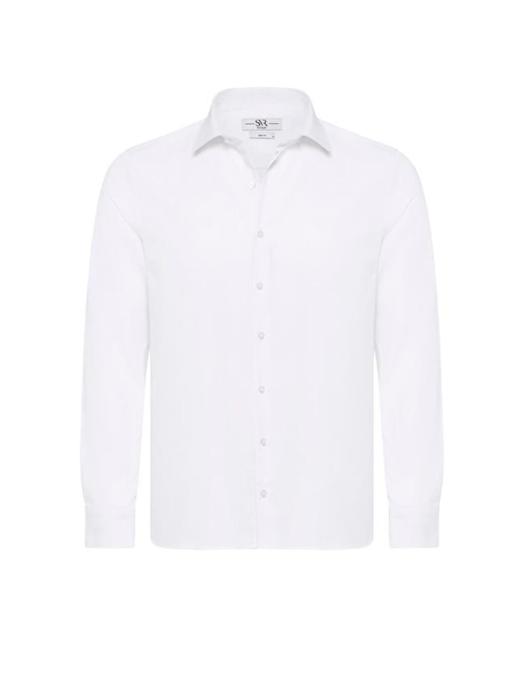 Beyaz Slim Düz Klasik Yaka Gömlek