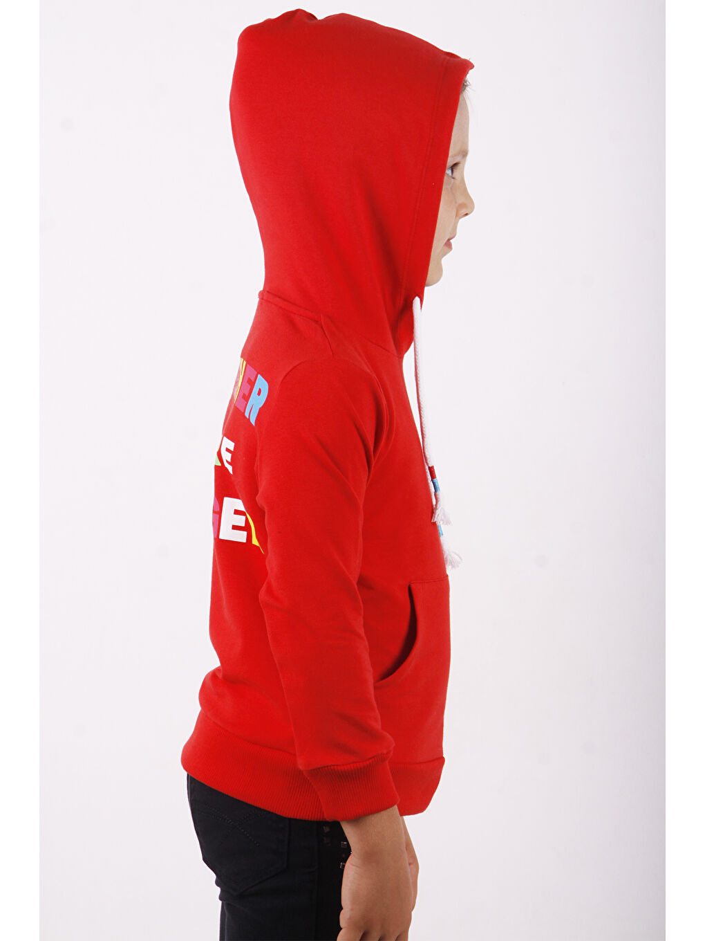 Kırmızı Kız Çocuk Stronger Baskılı Sweatshirt-1