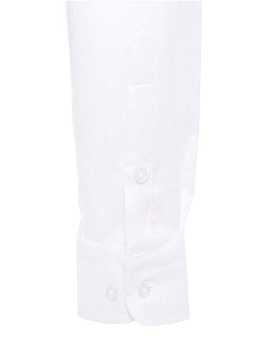 Beyaz Slim Düz Klasik Yaka Gömlek-2