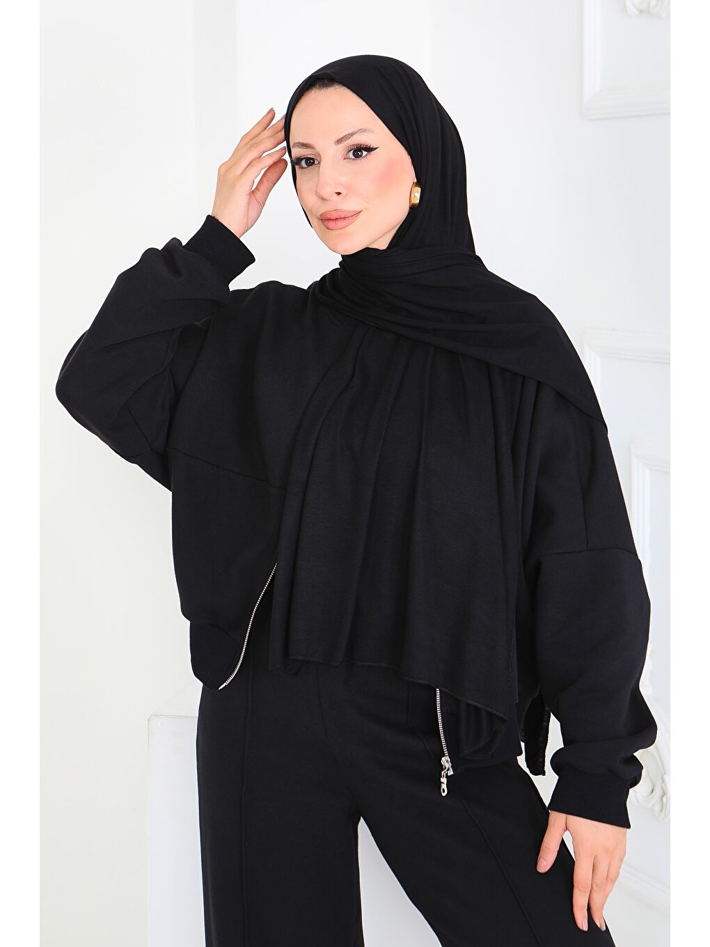 Penye Şal Siyah - 27854-SIYAH-1