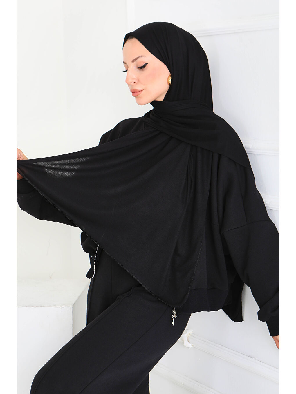 Penye Şal Siyah - 27854-SIYAH-2