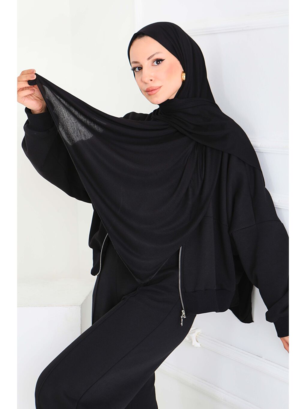 Penye Şal Siyah - 27854-SIYAH-3