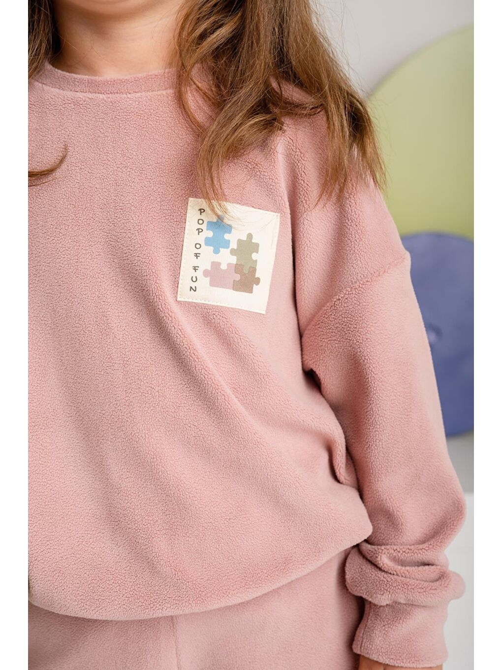 Kız Çocuk Polar İkili Takım - Pembe-3