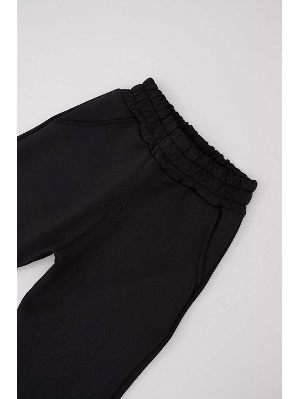 Erkek Çocuk Manşetli Paça Eşofman Altı 873 Siyah-2