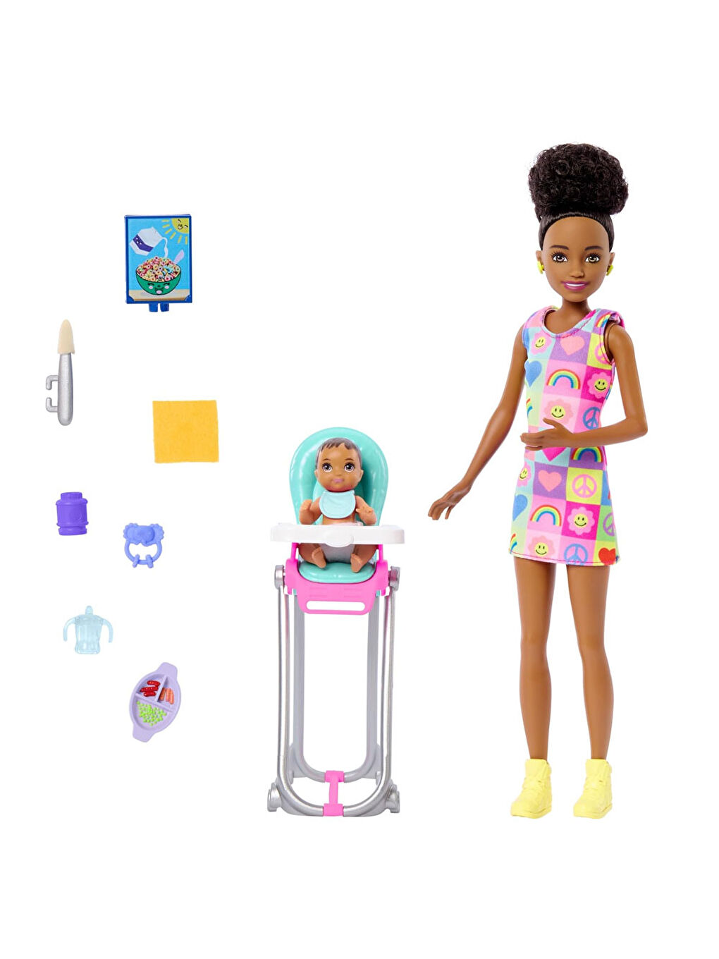Barbie Bebek Bakıcısı Bebeği ve Aksesuarları Oyun Setleri FHY97-HTK34-4