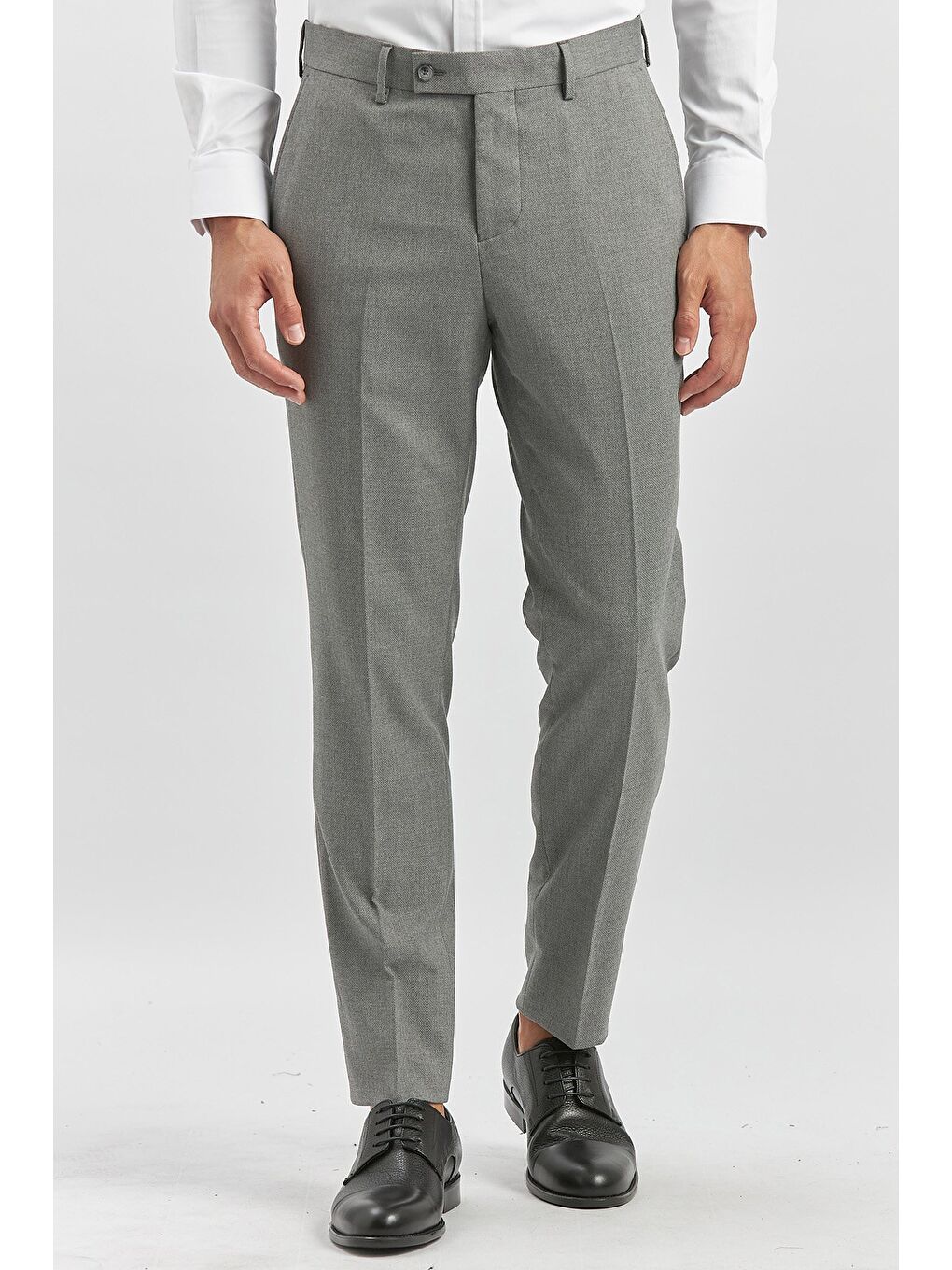 İMZA Gri Füme Esnek Yandan Cepli Slim Fit Classic Erkek Pantolon 1003240165