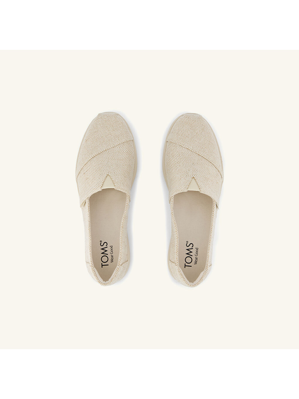 Ekru Kadın Espadril 10023035 ALPARGATA PLUS Champagne Glimmer Slub Canvas-3