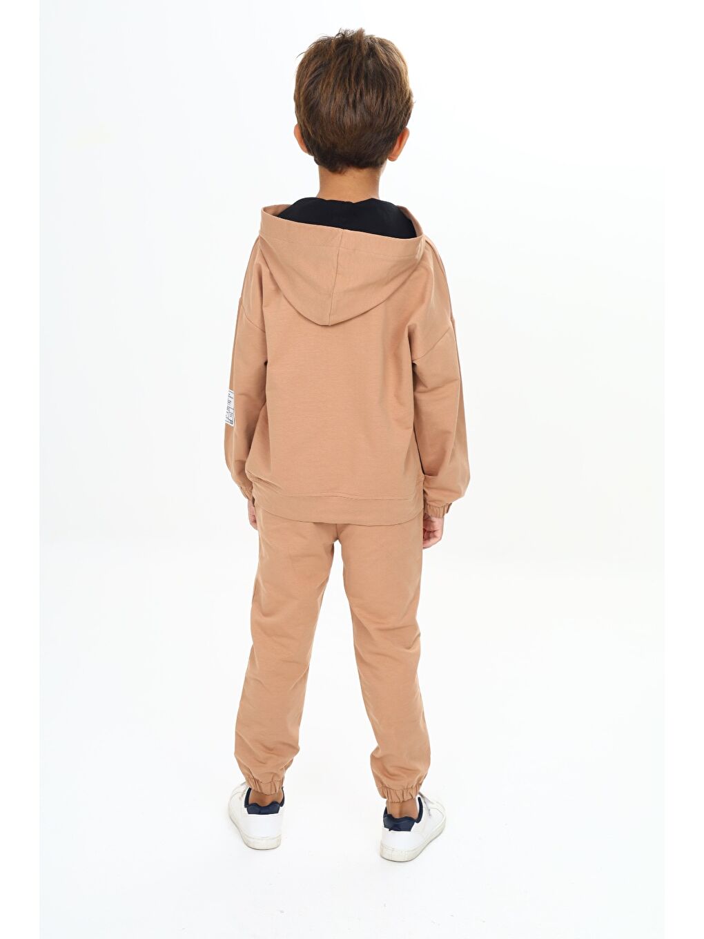 Kahverengi Erkek Çocuk Arma Detaylı Eşofman Takımı-2