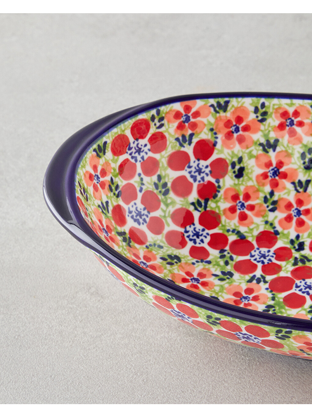 Beyaz Botanic Stoneware Kayık Tabak 25 Cm Renkli-2
