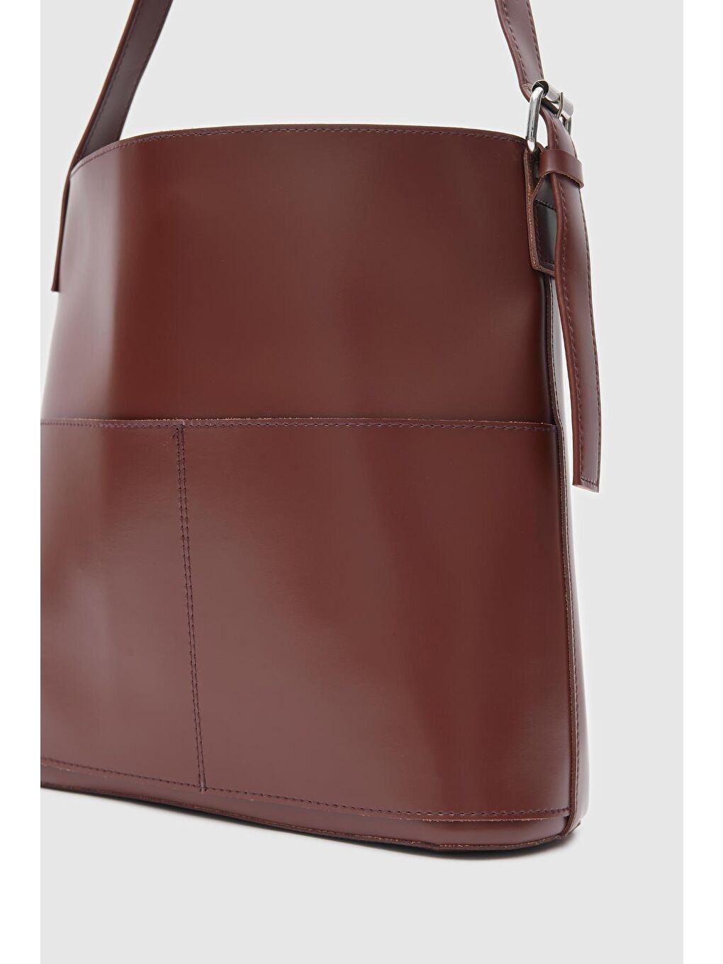 Kahverengi Enzo Omuz Çantası Fındık Kabuğu-4