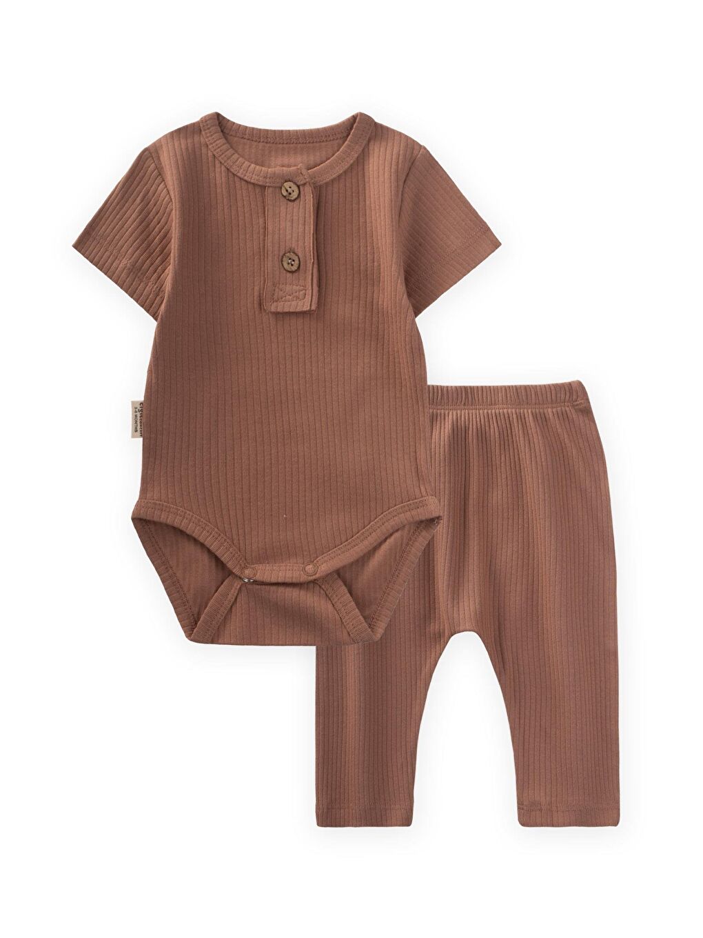 Kahverengi Basic Zıbın Takım 0-3 Yaş A Kahve