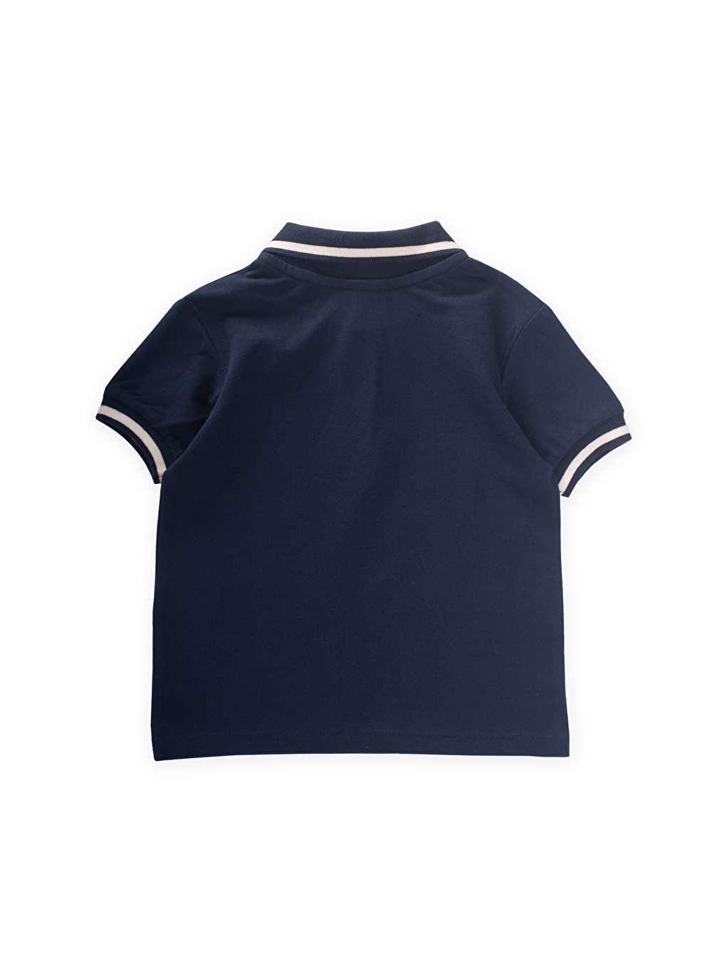 Lacivert Erkek Çocuk Polo Yaka Nakışlı Tişört-1