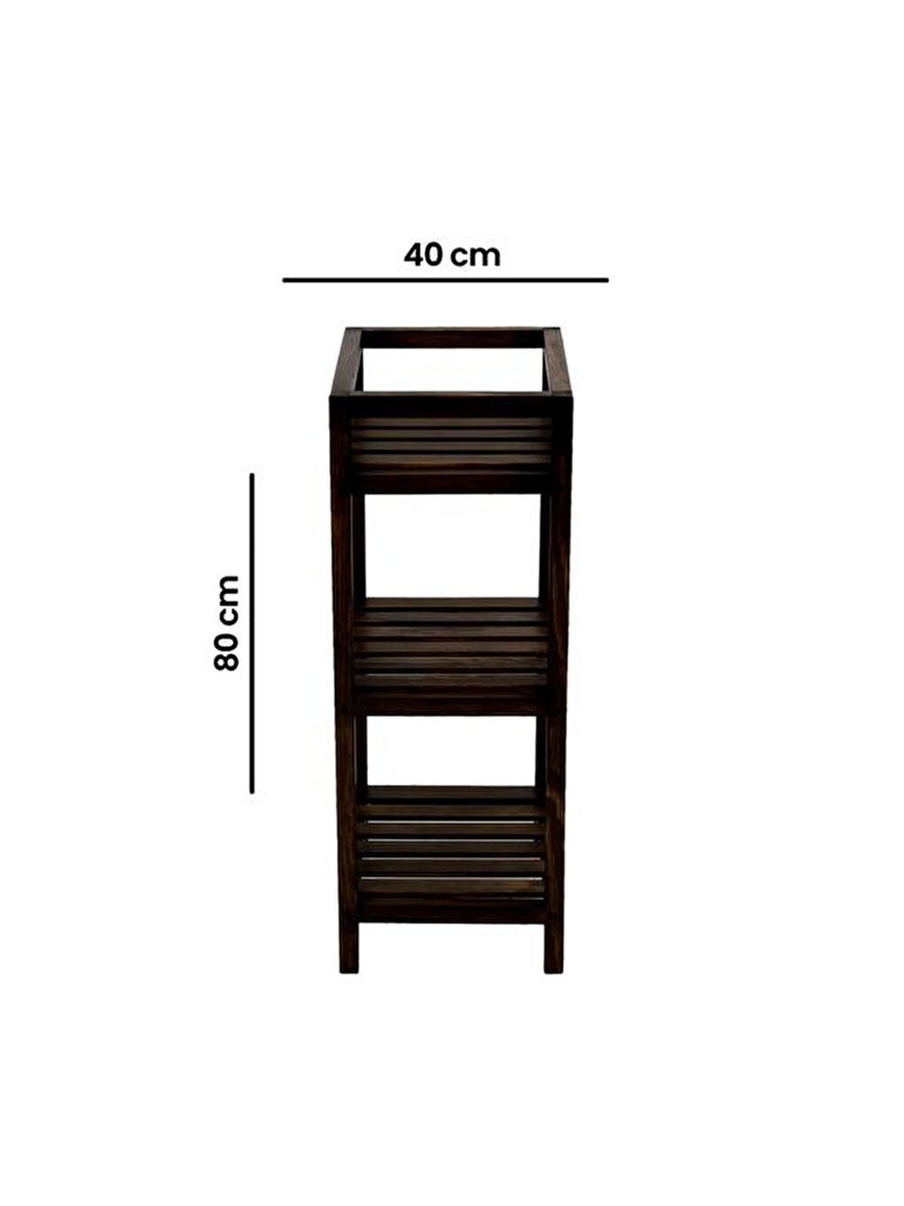 Kahverengi Ahşap Ayaklı Rafı-4