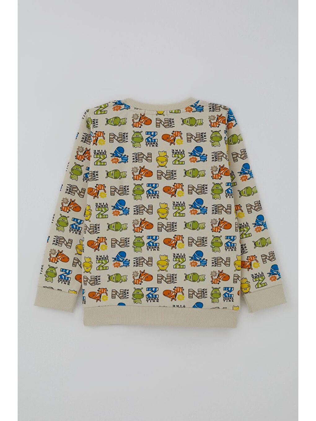 Bej Erkek Çocuk Eşofman Takımı Eğlence Temalı Zebra Macerası Taş (1.5-5 Yaş)-3