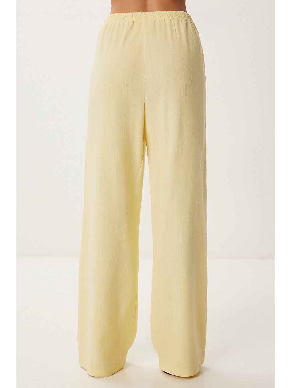 Sarı Keten Bluz Pantolon Takım SARI LMC0062-4