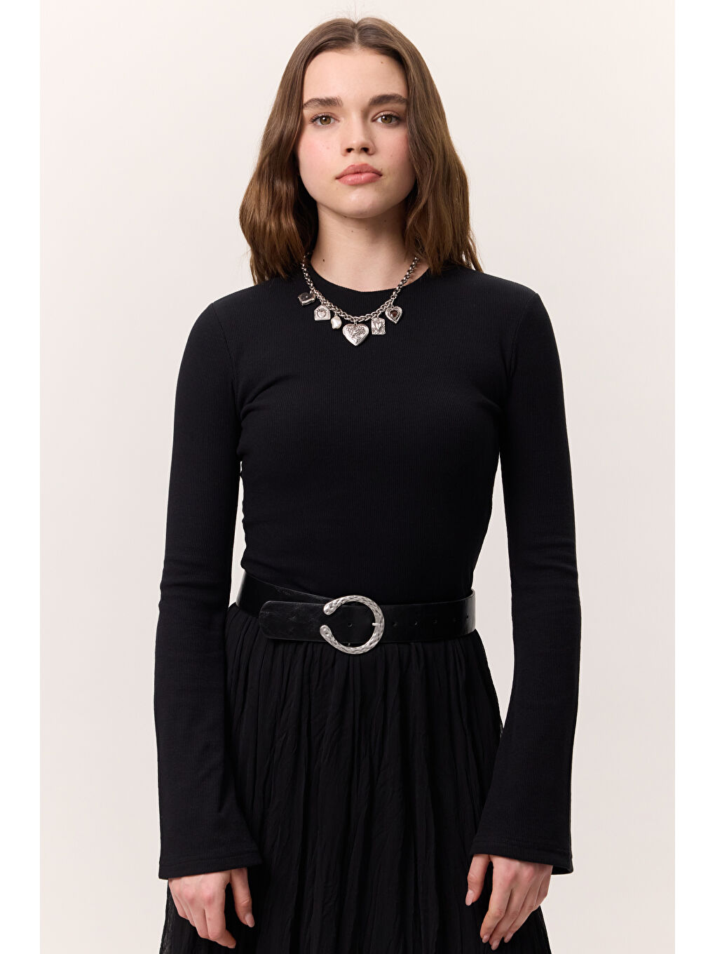 Evaze Kollu Body Siyah-1