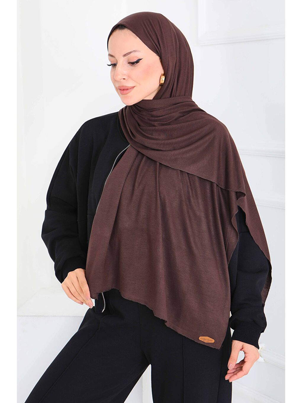 Kahverengi Penye Şal Kahve - 27854-KAHVE-1