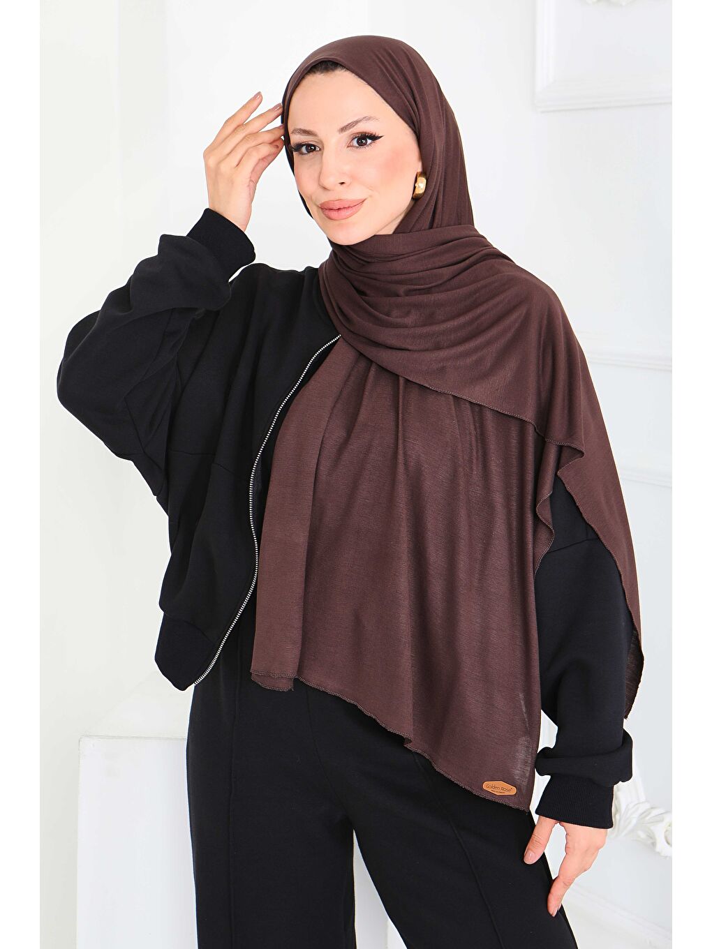 Kahverengi Penye Şal Kahve - 27854-KAHVE-3