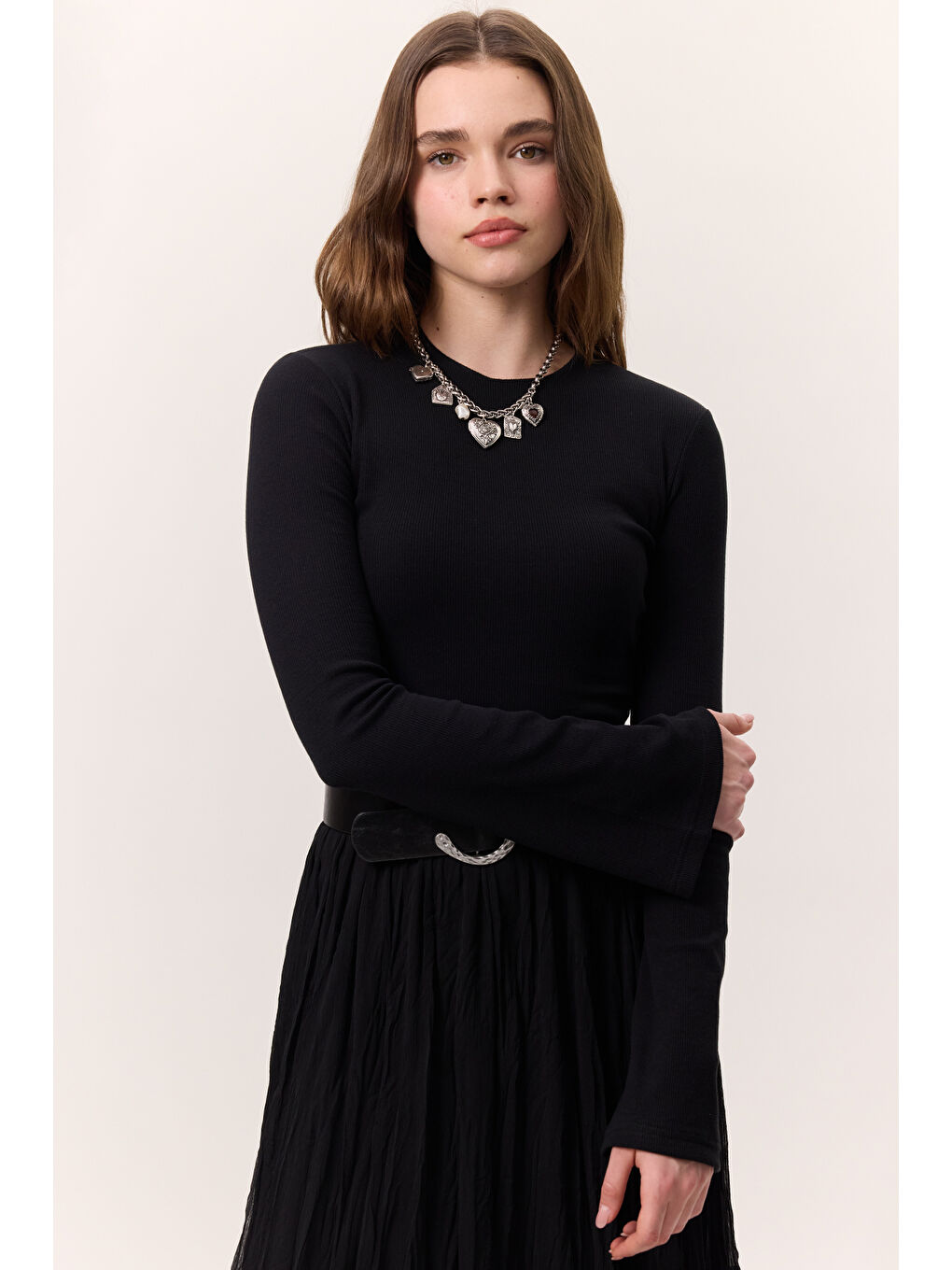 Evaze Kollu Body Siyah-2