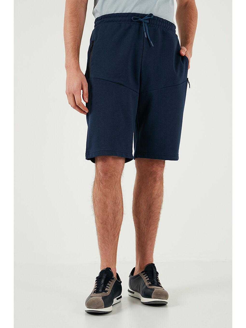 İndigo Belden Bağlamalı Pamuklu Cepli Regular Fit Erkek Short 5908047-1