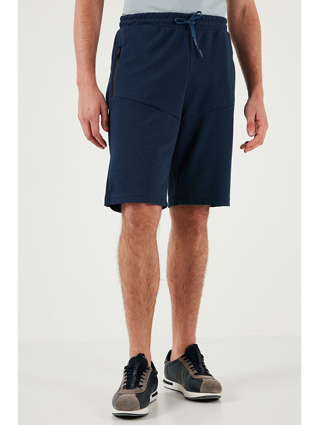 İndigo Belden Bağlamalı Pamuklu Cepli Regular Fit Erkek Short 5908047-4