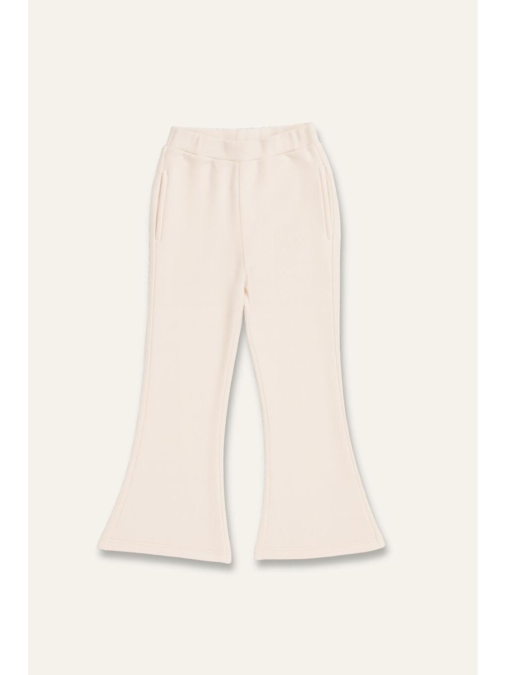 Ekru Kız Çocuk Yumoş İkili Takım - Krem-1