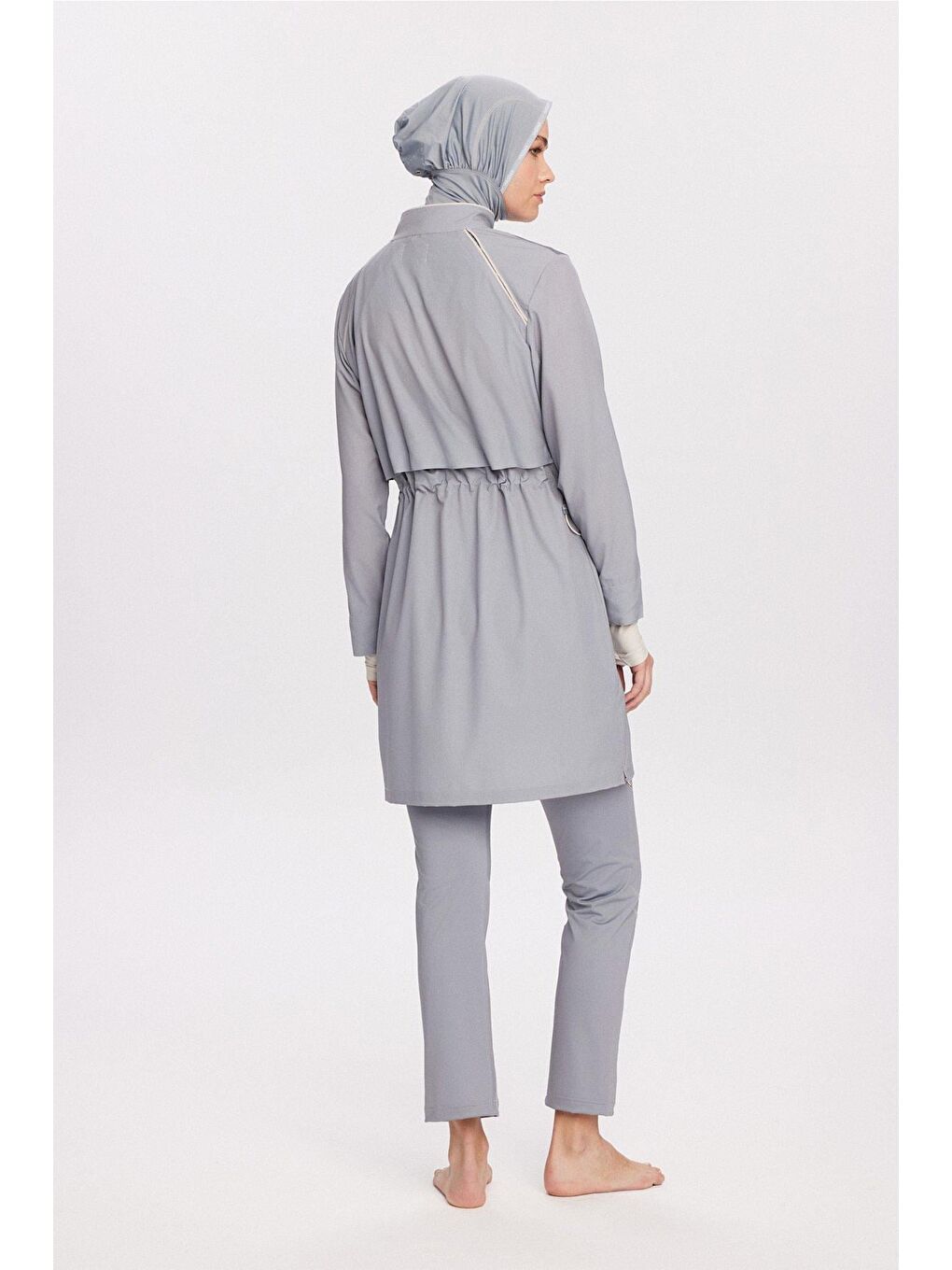 Turkuaz Performans Serisi Açık Mavi 5 Parça Tam Tesettür Mayo Takımı 2019-7