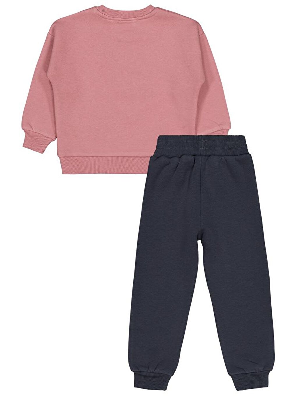 Pembe Girls Kalpli Love Nakışlı 2-5 Yaş Eşofman Takımı-1