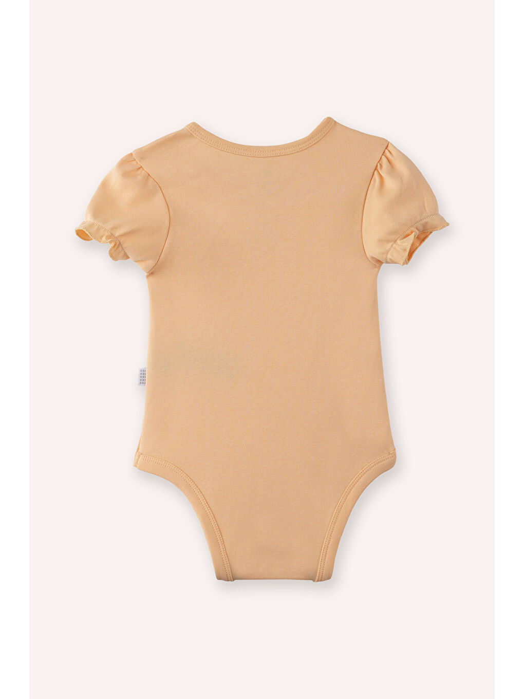 Yenidoğan Bisikilet Yaka Çiçek Baskılı Kol Ucu Lastikli Ekru 2'li Body-3