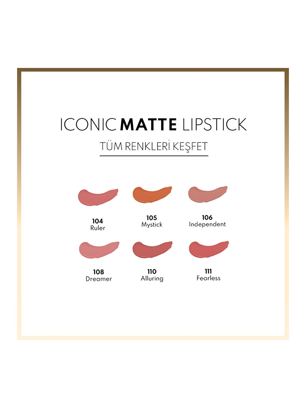 Iconic Matte Lipstick Kalıcı Mat Ruj 108 Dreamer - Pembe-3
