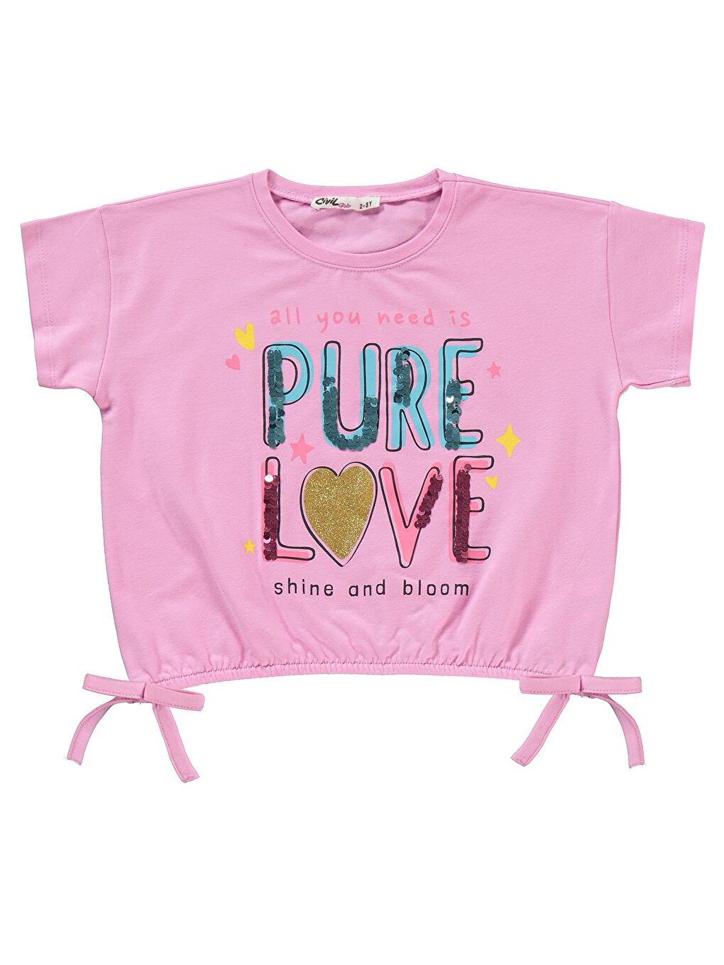 Girls Kız Çocuk Takım 2-5 Yaş Fondan Pembe-1