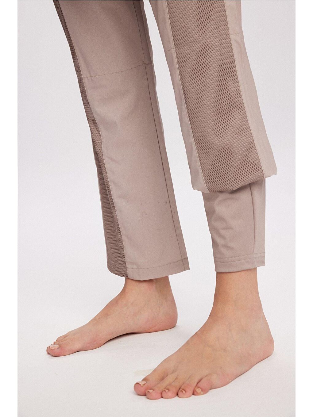 Bej File Detaylı Vizon 5 Parça Tam Tesettür Mayo Takımı 2853-4