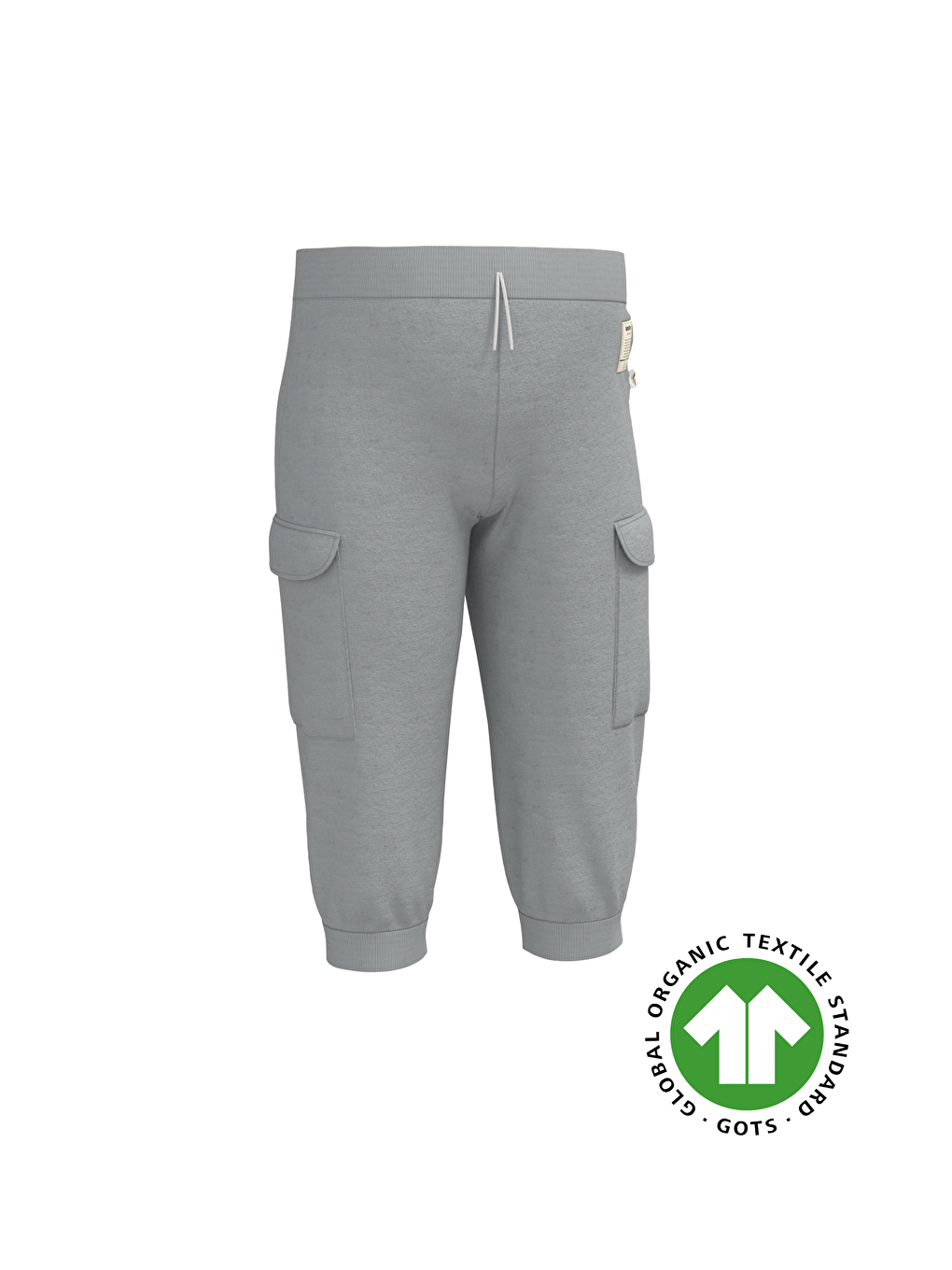 Gri Bebek Kargo Cepli Eşofman Altı Pantolon-5