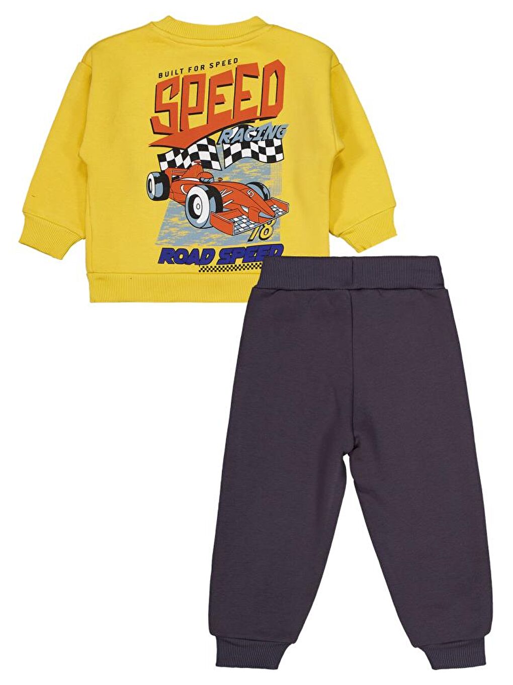 Sarı Boys Sped Baskılı 2-5 Yaş Eşofman Takımı-2