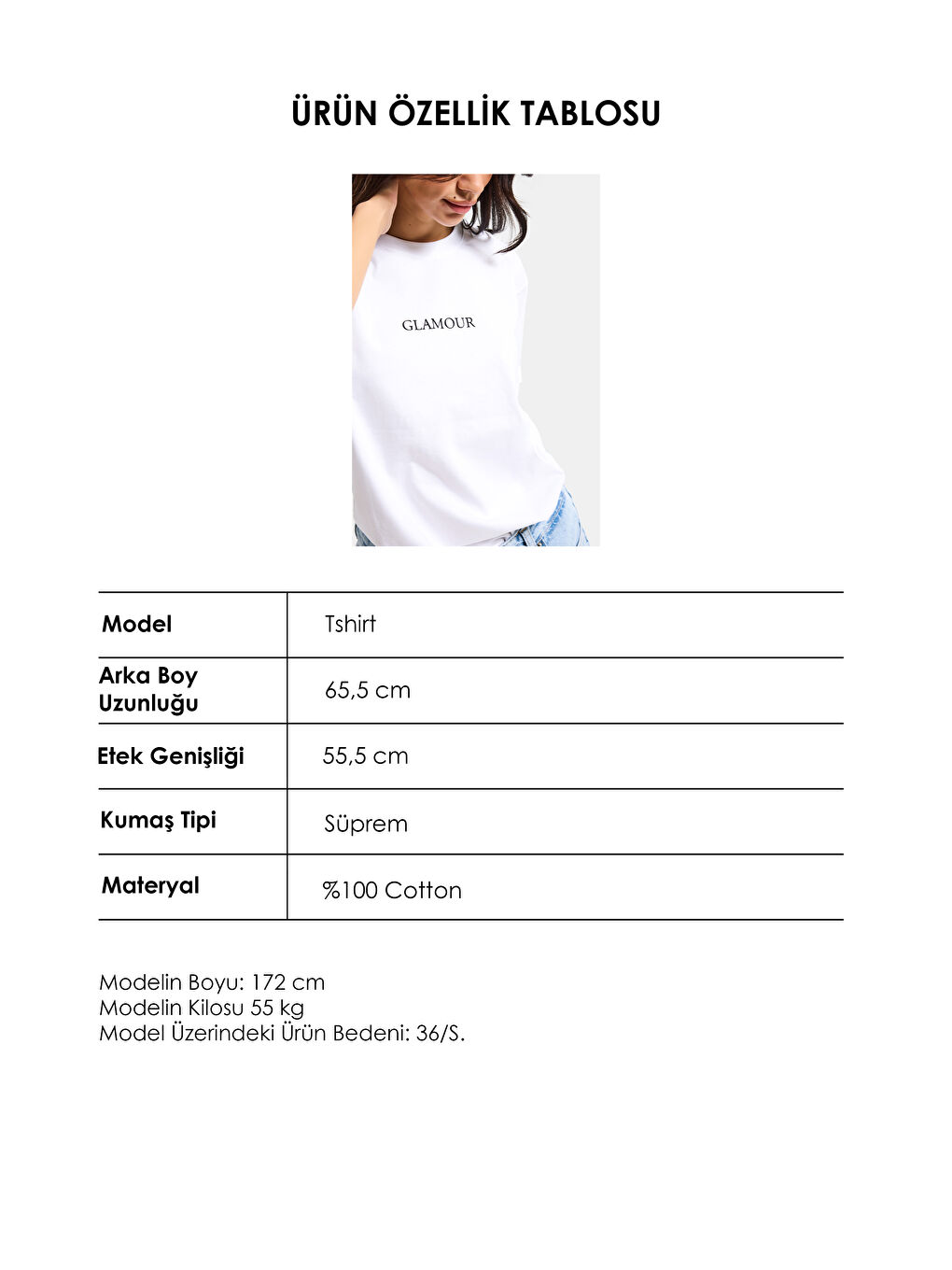 Kadın Beyaz s6-127 Oversize Glamour Baskılı %100 Pamuk T-Shirt-4