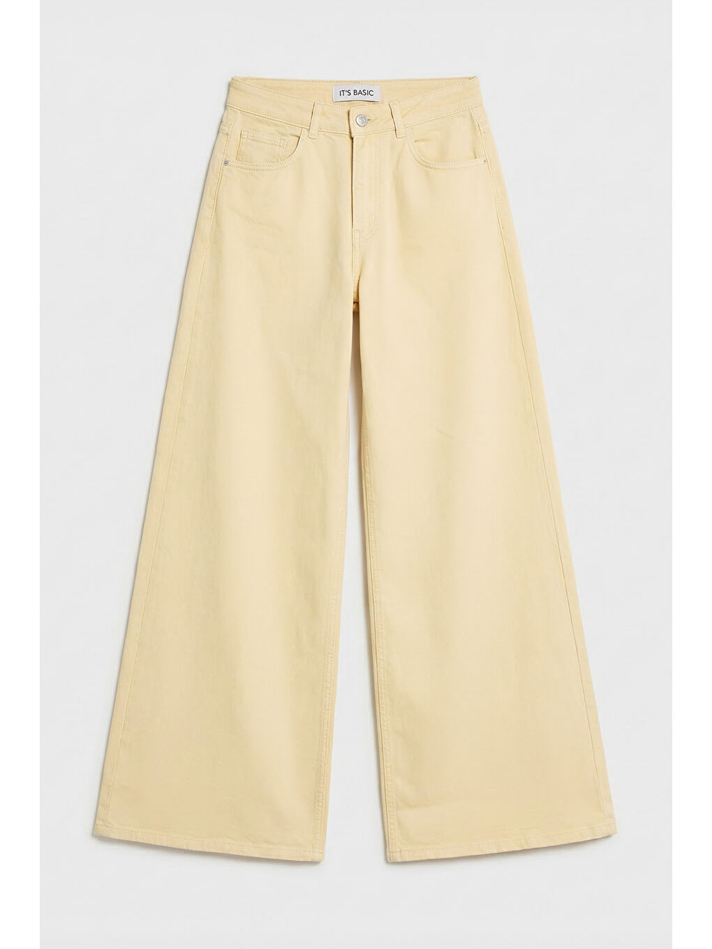 Kadın Sarı 6s6-109 Palazzo Fit Elastan Kumaş Denim Jean-2