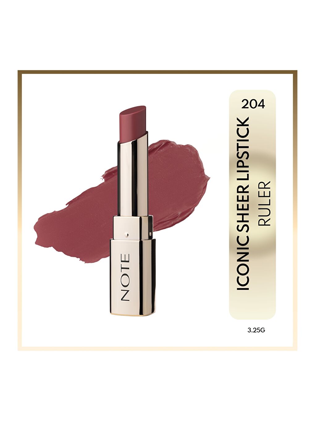 Iconic Sheer Lipstick Nemlendirici Parlak Ruj 204 Ruler - Pembe