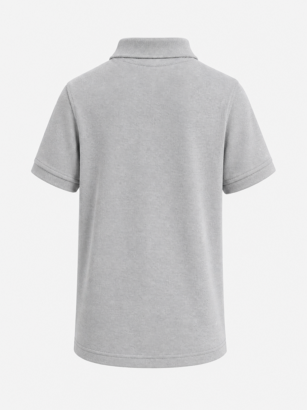 Gri Kids Polo Yaka Basic Kısa Kollu Unisex Çocuk Tişört-2