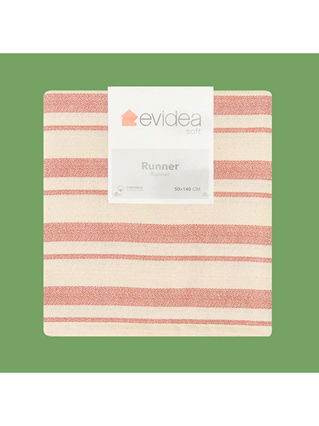 Lila Soft Alno Runner - Ekru / Kiremit - 50x140 cm-2