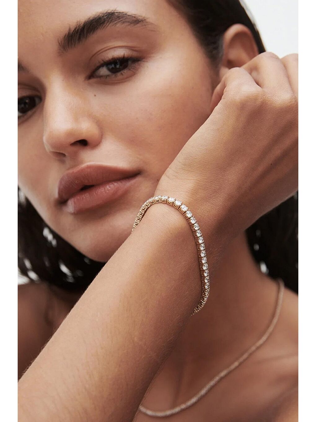 Sarı Arianne Klasik Suyolu Bileklik- 3mm Taşlı