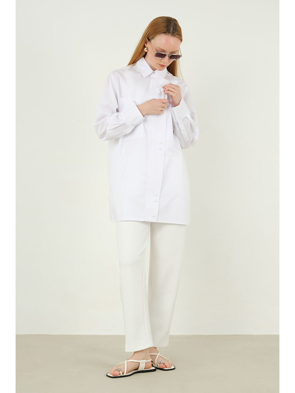 Scuba Pantolon Kırık Beyaz-1