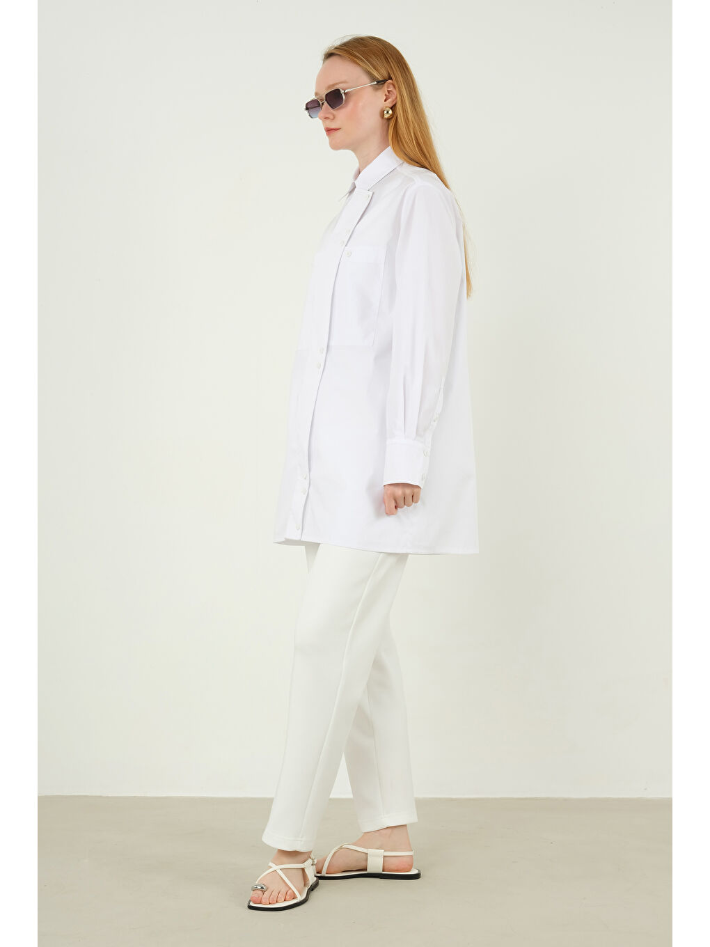 Scuba Pantolon Kırık Beyaz-3