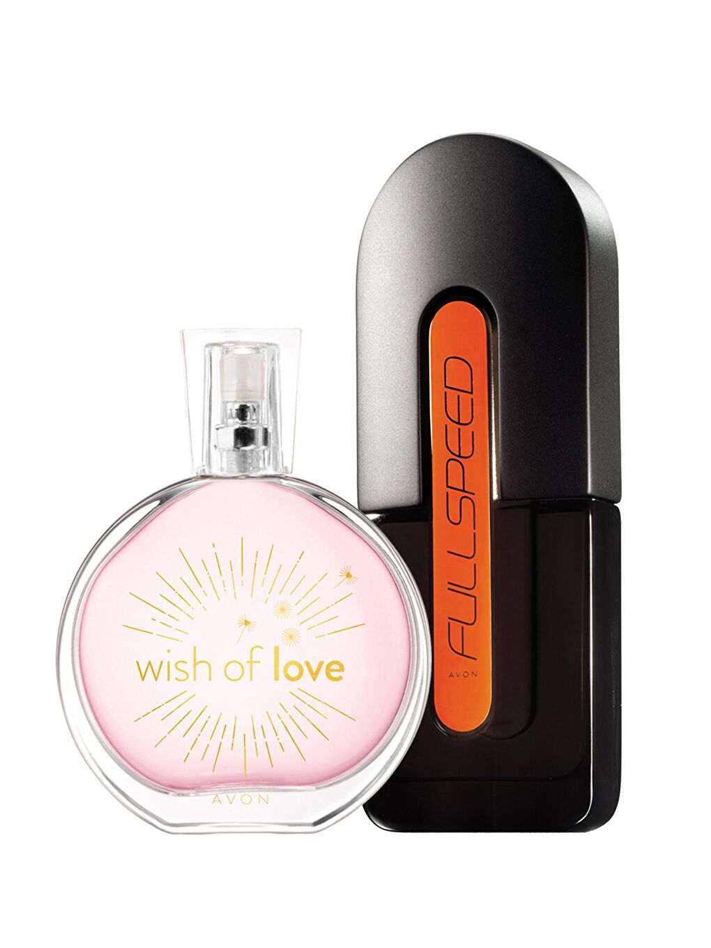 AVON Renksiz Full Speed Erkek Parfüm ve Wish Of Love Kadın Parfüm Paketi